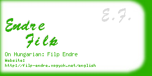 endre filp business card